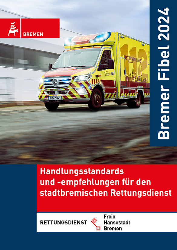 Bild der Bremer Fibel mit einem Rettungswagen in fahrt!