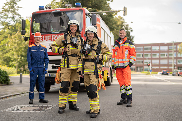 Feuerwehr Bremen heißt Berufsfeuerwehr, Rettungsdienst, Freiwillige Feuerwehr, Jugendfeuerwehr und Kinderfeuerwehr.