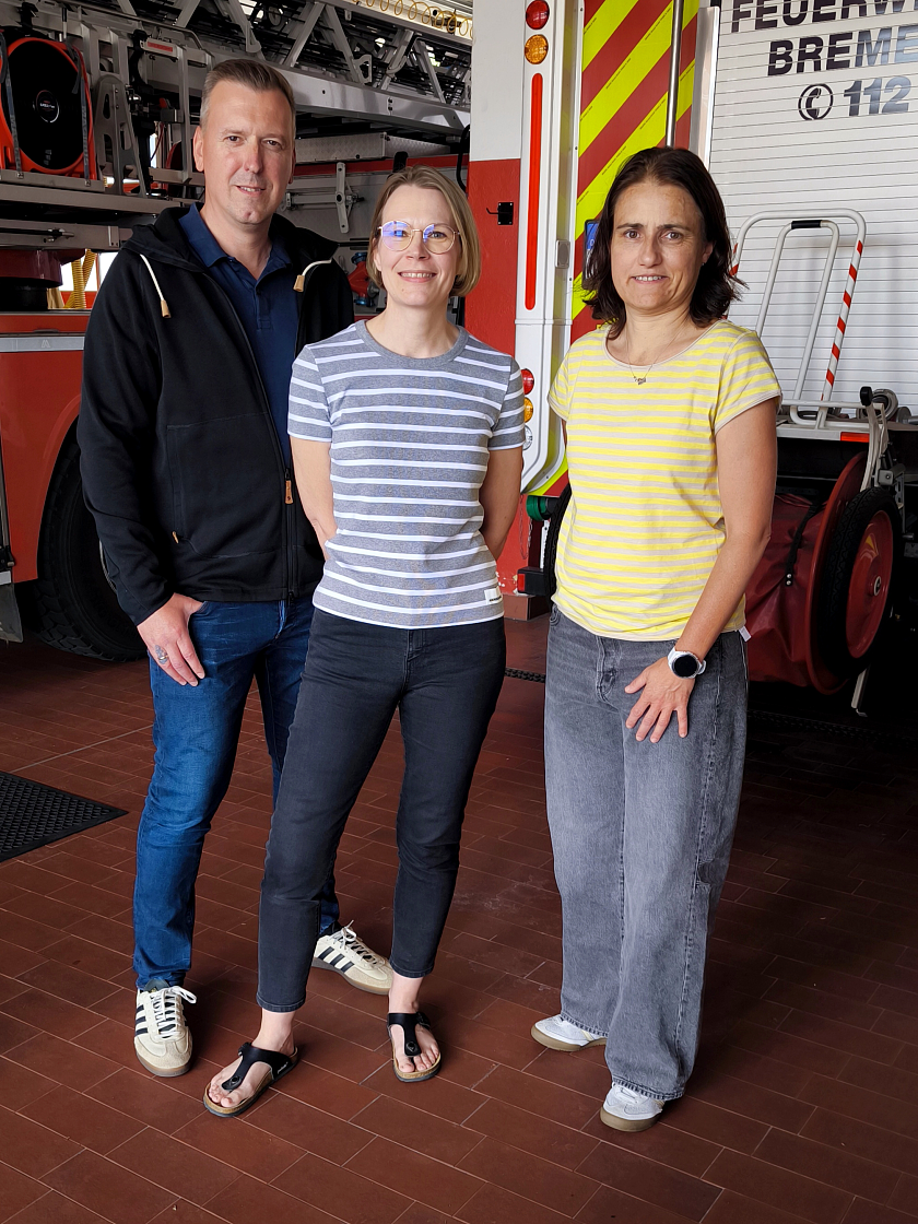Die Schwerbehindertenvertretung der Feuerwehr Bremen, gebildet durch zwei Frauen und einen Mann